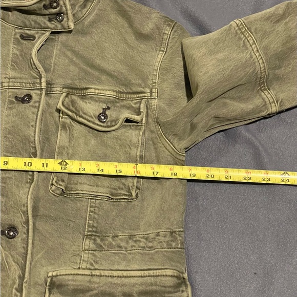 Free People jean jacket women’s‎ size small NWOT green - Picture 7 of 11